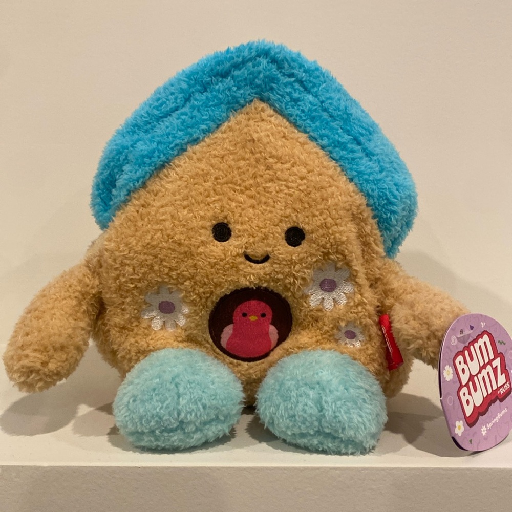 NWT! 7.5” Blair the Birdhouse Bum Bumz    bumbumz plush toy toys stuffed animals